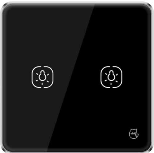 KOOMS - BUTOR 2 noir, commande tactile d’éclairage connecté KOOMS/ASLED, sans fil, 3scènes, Zigbee 3.0 (requiert la box de contrôle IBIS KOOMS)