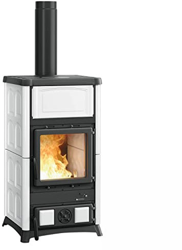 La Nordica Concita 7112706 Majolika Infinity - Estufa de chimenea, color blanco