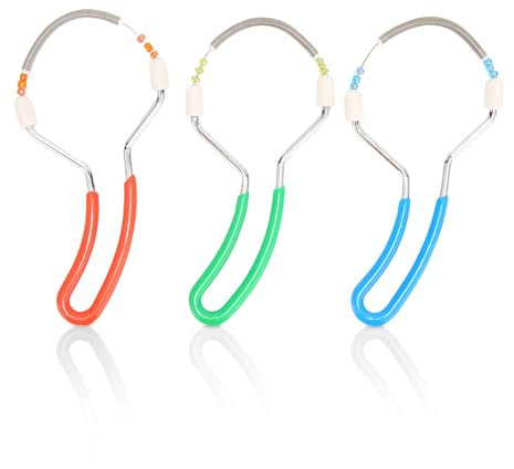 Agatige 3 Pezzi Primavera Epilatore per Il Viso, Epilatore Manuale Epilatore Viso Depilazione Del Viso Hair Removal Deviceper Infilare Il Viso Rasoio per La Depilazione Delle Labbra Del Viso