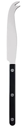 SABRE PARIS - Cheese Knife 9.4 inches - Bistrot Collection - All Cheeses - Stainless Steel & Nylon - Dishwasher Safe - Black - Brilliant Finish