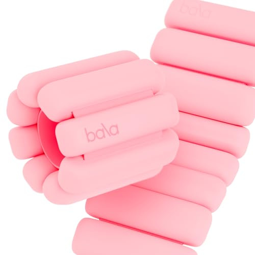 Bala Bangles Wrist & Ankle Weights for Women & Men 1 Lb, Home Gym Equipment