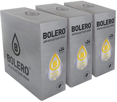 BOLERO Drinks 72 bustine da 8 grammi gusto Ice Tea Lemon - Preparato istantaneo per Bevande con Stevia e Vitamina C e Senza Zucchero