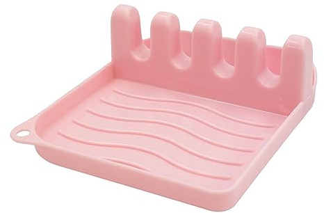 INTIRILIFE Kochlöffelablage in Rosa - 14 x 12.5 x 4.8 cm - Halter für Kochutensilien und Topfdeckel, Besteckhalter