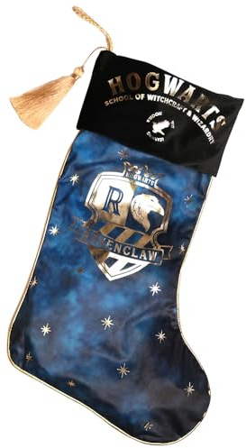 Widdop Harry Potter Alumni Ravenclaw Weihnachtsstrumpf für Geschenke, 55 cm, Weihnachtsgeschenke, zum Aufhängen, Kindergeschenk, Blau
