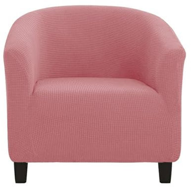 Morbuy Sesselhussen Sesselbezug Verdicken Stretch Sesselschoner Sesselüberwurf Elastisch Sofahusse Husse Sofabezug für Clubsessel Loungesessel Cocktailsessel Cafe (Rosa)