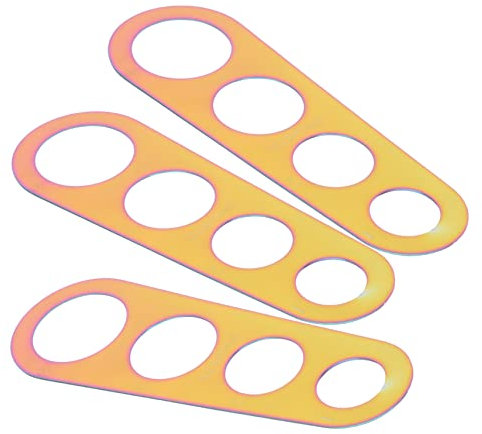 BIUDECO Spaghetti Portion Control Ruler 4-Hole Pasta Measuring Tool Stainless Steel Metal Spaghetti Measurer for Kitchen Cooking 3pcs Serving Size Gadget