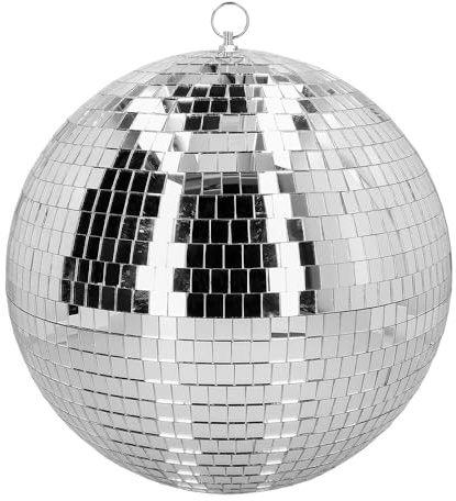 Boland - 00790 - Boule à facettes 30 cm, Disco Fever, décoration de fête, décoration à suspendre, décoration pour fête ou Nouvel An, Silver