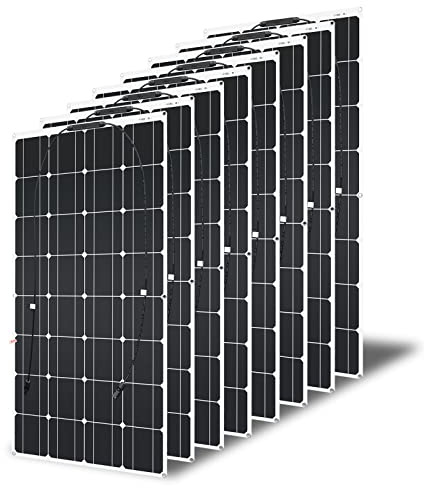 Panel Solar Flexible 800W(8 piezas) Módulo solar Monocristalino Panel Solar Para autocaravanas, coches, camping y barcos