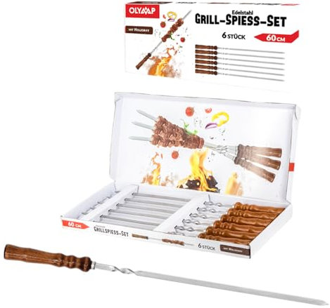 Schaschlikspieße/Grillspieße 60cm / Adana Spieße 6er Set