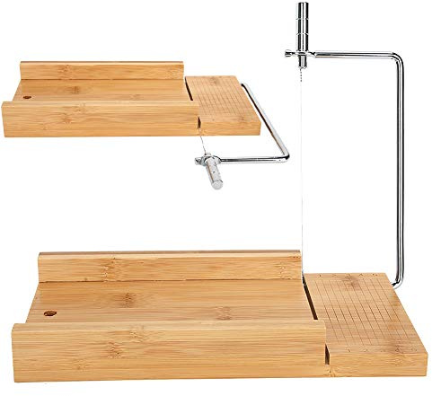 Cortador de Jabón, Hecho a Mano Jabón Cortador DIY Herramienta Molde Madera Jabon Ajustable Herramientas de Corte de Caja para Hacer Queso Vela