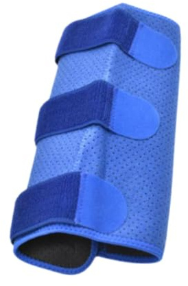 perfeclan Soporte para pantorrilla, soporte para pantorrilla, férula para espinilla, funda de pantorrilla ajustable de neopreno, envoltura para pantorrilla para, Azul 60x26cm