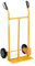 Carrello Portapacchi con Manopole Antiscivolo e Paracolpi in Acciaio Rinforzato Giallo, Carrello Trasporto con Ruote Pneumatiche, Portata 200 kg, 110x46x56 cm