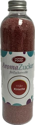 230 g Farbzucker Aromazucker für Zuckerwatte Bunt | Erdbeere, Kirsche, Cola, Vanille, Blau Zuckerwattezucker (230 g, Kirsche)