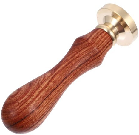 STOBOK Retro Feuerfarbe Siegelstempel Pilzkranz Muster Einladungsstempel Lacksiegel Holzgriff Siegel