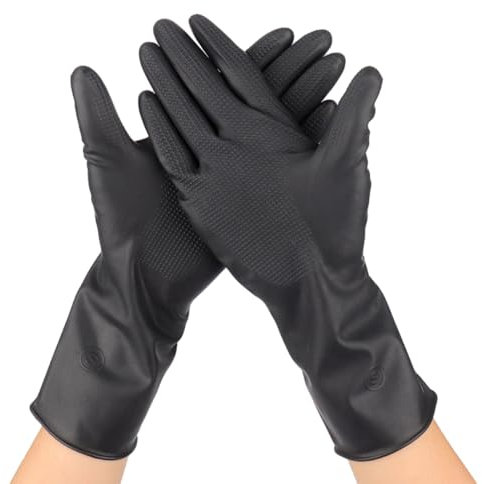Youding Gants de Coloration Capillaire - Gants De Salon - Mitaines Imperméables En Latex Antidérapantes Pour Travail Automobile Cuisine Préparation Alimentaire Peinture Lavage Vaisselle