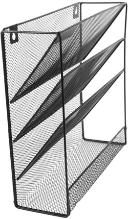 Angoily Wand-aktenhalter Dokumentenorganizer Aus Eisen Wand-ordner-organizer Für Büro-aufbewahrung Wand-dokumentenständer Aktenständer Dekorative Aufbewahrungsbox