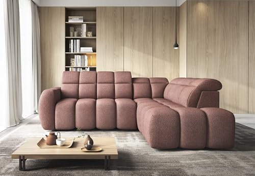 Generisch Couchgarnitur FALCONN Couch Polstergarnitur Eckcouch Ecksofa mit Schlaffunktion und Bettkasten (CO-FAL-RT-24PAO)