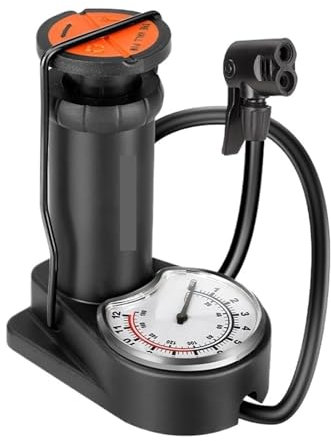 140PSI Foot Pump With Gauge Portable Bicycle Tire Inflator for Motorcycle E-bike Bike for Bicycles, Mountain Bikes