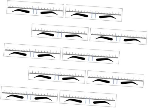 Plantilla Guía para Cejas 10 Piezas Pvc para Maquillaje
