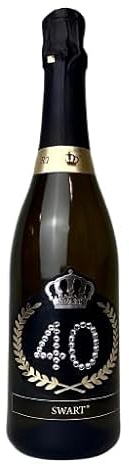 Swart - Idea regalo per compleanno 40 anni - Bottiglia Tanti Auguri da 0,75L - Etichetta personalizzata con autentici cristalli - spumante Italiano di alta qualità