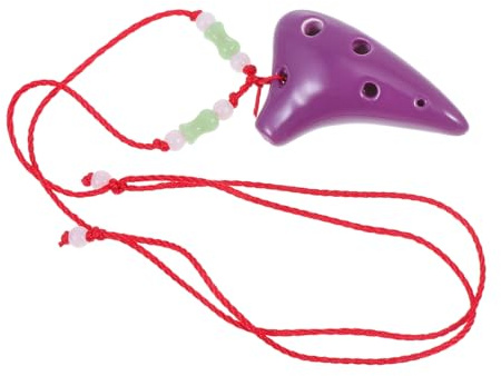 Kleiner Okarina 6-loch Satz aus Dolomitgestein für Anfänger Lila | Lanyard, Tragbar und Leicht zu Erlernen, Natürlich Schöner Klang, 1 Satz Zufällige Farbe