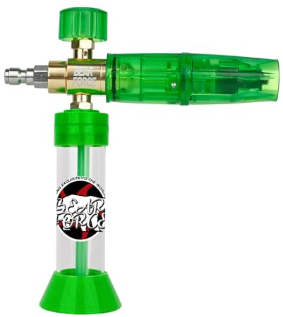 BEAR FORCE Druck Magnetische Absaugung Mini Schaumkanone Pro mit 1/4 Schnellanschluss, Hochdruckreiniger 360° Einstellbare Schneestrahlanze Autowaschseifenspender für dicken Schaum, Seifenspender