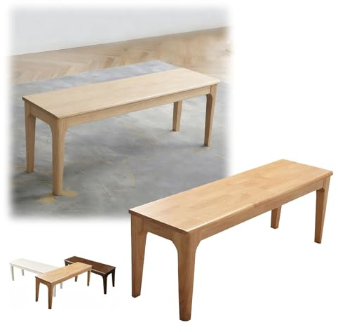 Holzbank Flur, Sitzbank Esszimmer – Essbank, Sitzbank Schlafzimmer– Bettbank, Hocker Holz – Sitzhocker Tritthocker Klavierhocker Badhocker 80/100/120/140/150/160/180 Cm(Natural,80 cm/31.5 in)