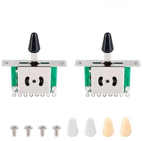 Banworks Metric 5-Way Toggle Switch 5 Position Pickup Selector Blade Switch for Fender/Squier Stratocaster Strat ST Telecaster Tele Style Electric Guitar Pack of 2 JT/DWQ-09