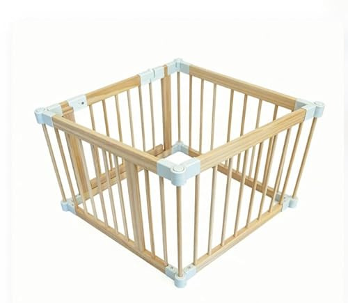 Laufstall Baby, Laufgitter Baby aus Holz, faltbar mit Tür & Sicherheitsverschluss, individuell formbarer Krabbelgitter Absperrgitter für Babys & Kleinkinder(67 * 59.19cm)