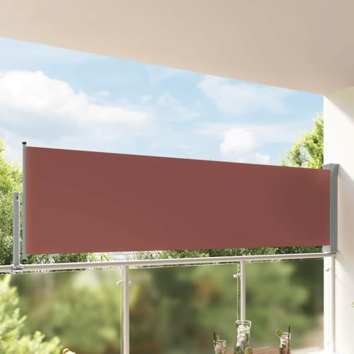 Genérico Toldo Lateral retráctil de jardín marrón 100x300 cm,Casa y jardín,Jardín,Artículos de Exterior,Sombrillas,48340