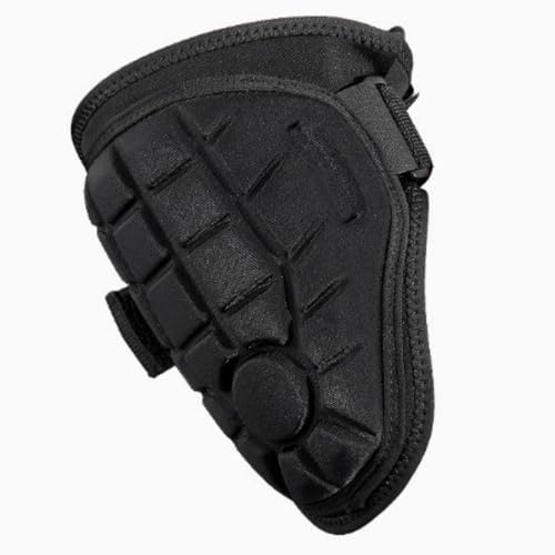Funabridge Codera de béisbol, protección de codo de bateo, 7.7 x 7.9 pulgadas, correas ajustables, acolchado EVA, equipo de sóftbol para jóvenes y adultos