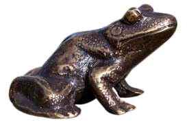 Generisch Bronze-Skulptur Frosch | sitzend | klein | 7x5,5x4cm | Tierfigur aus Bronze | handgefertigt