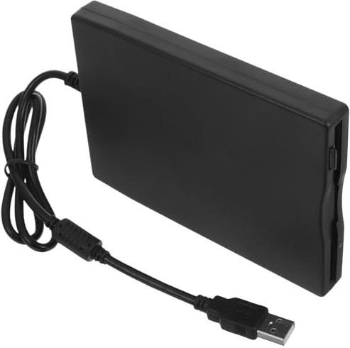 ADOCARN Unidad de Disquete Externa USB para Computadora Portátil y Pc, Lector de Disquetes Antiguos, Compatible con Múltiples Sistemas, Material Abs, Plug and Play, Color Negro