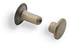 Tandy Leather Hohlnieten Kleine antike Messingplatte 100 / pk 1271-1215