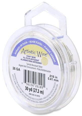 Artistic Wire Beadalon 30-Yards Artistic 26-Gauge Tarnish Resistant Wire, Silver