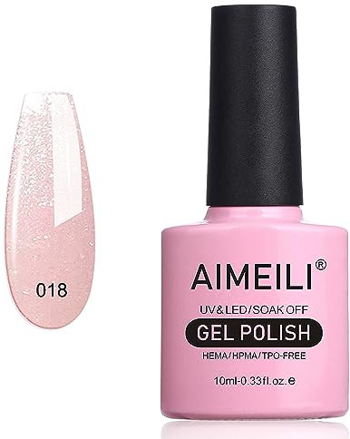 AIMEILI UV LED Gellack ablösbarer Glitzer Gel Nagellack Schimmer Gel Polish (018)