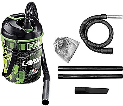 Lavor 8.255.0001 Free VAC 1.0 Aspirateur Vide cendre et Poussière à Batterie, Noir/Vert