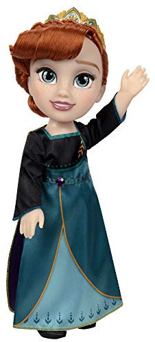 Die Eiskönigin 2 Disney Anna-Puppe – 35 cm große, bewegliche Puppe im kultigen Modekleid mit dem Wappen von Arendelle und der Tiara für zusätzlichen Spielspaß, für Mädchen ab 3 Jahren
