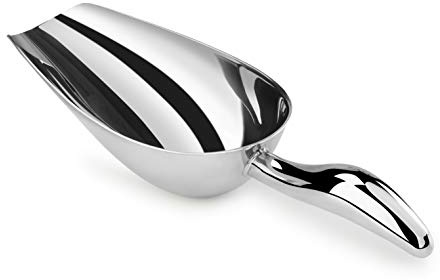 New Star Foodservice 1028515 Stainless Steel Bar Ice Flour Utility Scoop, 12-Ounce