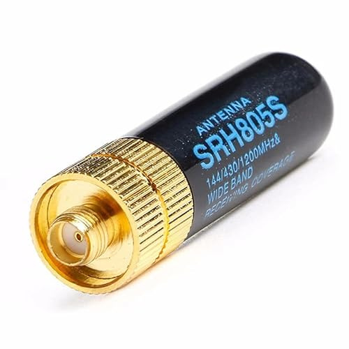 CABLEPELADO Dualband-Antenne | Mini-Antenne für Walkie-Talkies | SRH-805S | Verstärkung: 2,15 dBi | SMA-F-Buchse | Impedanz: 50 Ohm | Länge 5 cm | Kompatibel mit Kenwood, Baofeng