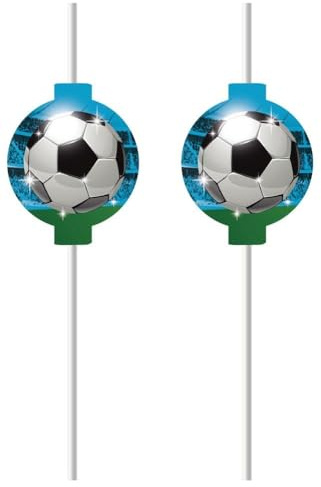 Procos Lot de 4 pailles pour fans de football