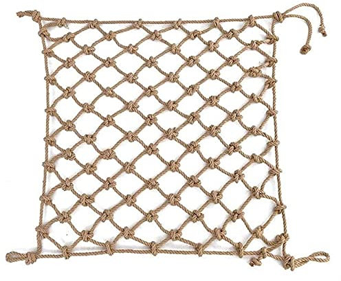 Seilnetz für Vögel, Kinderschutz, Sicherheitsnetz, Baumhaus, Kletternetz, strapazierfähiges Frachtnetz, Hanfseilnetz, Gitter, 12 cm, Spielplatz, Schaukel, Balkon, Spielset, Geländer, Kletter
