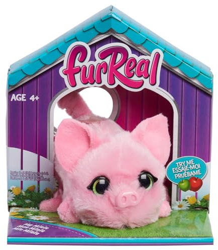 Just Play Pequeño Cerdito de Peluche Interactivo My Minis Piglet de furReal con Movimiento, de Color Rosa, con Suave Relleno, Juguetes para niños a Partir de 4 años