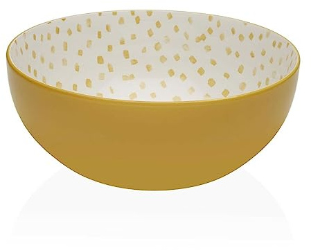 Versa Saladier Jaune 22,5 x 9 x 22,5 cm Céramique Porcelaine