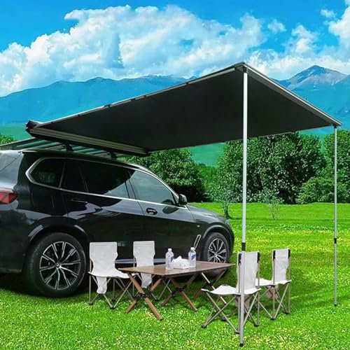 Toldo Camper Tienda Techo coche Toldo Retráctil para Coche 140x200cm,Tienda de campaña Lateral del Coche toldo Exterior vehículo,toldo coche UV50+,Impermeable para Caravana,Furgoneta, Coche ( Size : 1