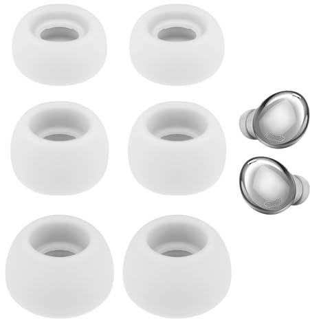 3 Paar Ersatz-Ohrstöpsel für Galaxy Buds Pro - Silikon Ohrpolster reduzieren Lärm - Kompatibel mit Galaxy Buds Pro 2021 - Passend für Ladehülle (S/M/L) - Weiß