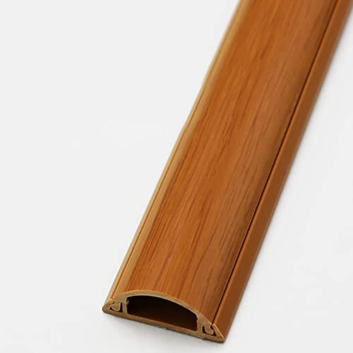 Kabel-Raceway Kabelabdeckung – Verstecken Sie Drähte mit TV-Kabel-Management-System, PVC-Holz-Effekt, Verlängerungskabel-Concealer für Wand/Decke/Boden