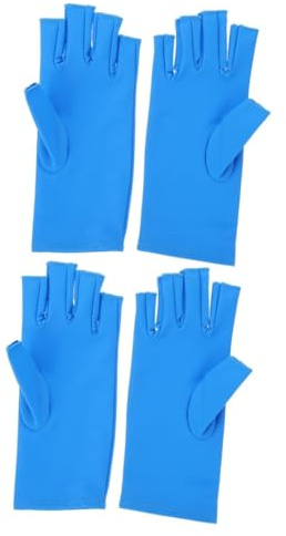WOONEKY 2pares Guantes De Manicura Anti-uv Para Protección De Tratamientos De Gel Guantes Para Dedos