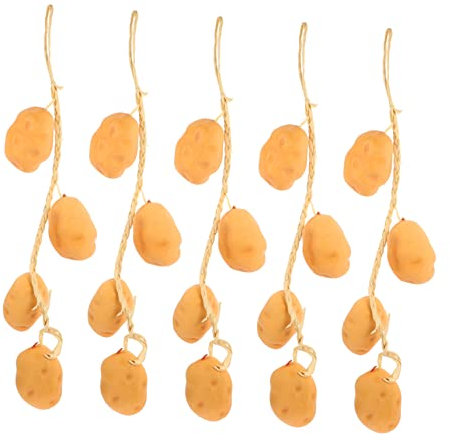 IMIKEYA 5 Cordes Brochettes de Pommes de Terre simulées décorations de légumes de Jardin décorations pour la Maison décoration Cuisine Home Decor décoration d'intérieur pendentifs végétaux