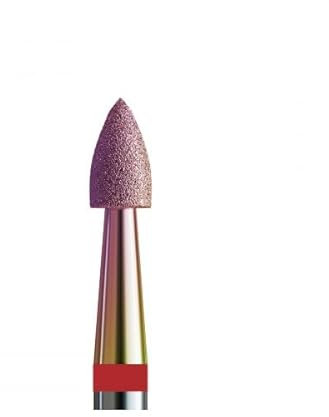 Kodi Professional Punte Fresa Unghie - Set di punte manicure elettrico - Punte per unghie diamantate fiamma piccola 243, diametro 2,5 mm, abrasivo morbido, sputtering camaleontico